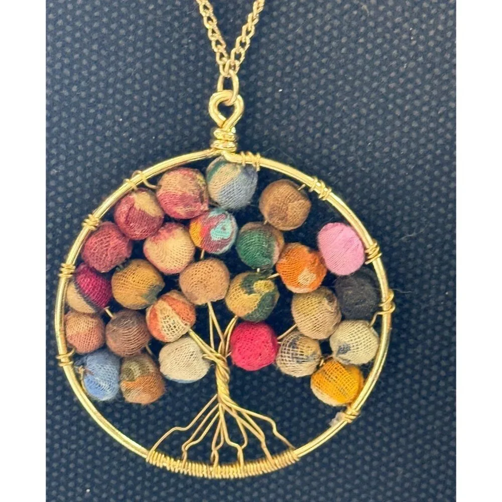 Handcrafted Artisan Tree of Life Necklace‎ Aasha by Anju